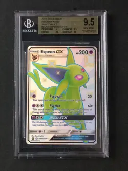 BGS 9.5 Pokemon TCG 2019 Pokemon Sun and Moon Hidden Fates #SV60 Espeon GX UR - Image 1