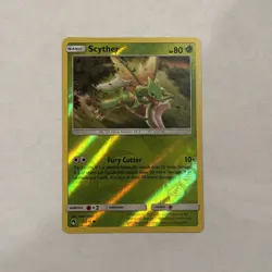 SCYTHER 3/214 REVERSE HOLO COMMON POKEMON TCG: SUN & MOON - LOST THUNDER NM - Image 1