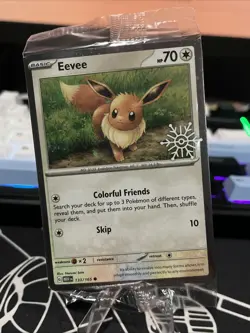 Eevee 133/165 Pokemon Holiday Calendar 2025 Festive Stamp Snowflake (SEALED) - Image 1