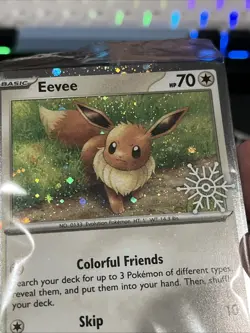 Eevee 133/165 Pokemon Holiday Calendar 2025 Festive Stamp Snowflake (SEALED) - Image 3