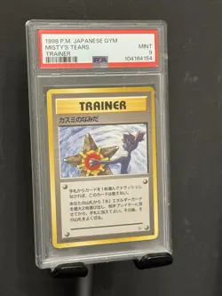 1998 Misty's Tears Japanese Gym PSA 9 Mint Pokemon Banned Art Trainer Graded - Image 1