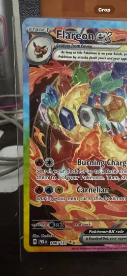 2025 Pokemon SV Prismatic Evolutions PRE EN Flareon ex #146/131 - Image 5