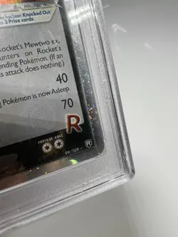 2004 POKEMON EX TEAM ROCKET RETURNS #99 ROCKET'S MEWTWO EX-HOLO PSA 6 SWIRLS - Image 4