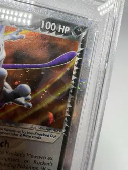 2004 POKEMON EX TEAM ROCKET RETURNS #99 ROCKET'S MEWTWO EX-HOLO PSA 6 SWIRLS - Image 5