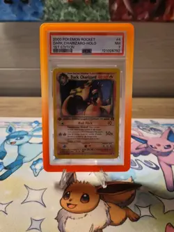 2000 POKEMON ROCKET 1ST ED #4 DARK CHARIZARD-HOLO PSA 7 - Image 1