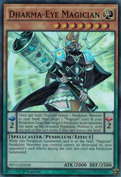 Yugioh - Dharma-Eye Magician (Super Rare) (1st Edition) - PEVO-EN018 (P) - Image 1