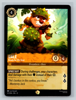 Disney Lorcana Wilds Unknown Dale - Ready for His Shot 22/204 Legendary - Image 1