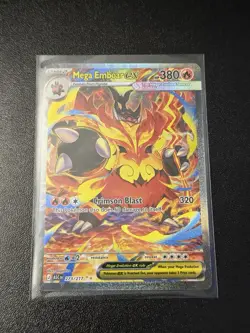 Mega Emboar EX Pokemon TCG Holo Card 273/217 380 HP 320 Attack Fire Type - Image 1