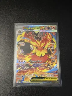 Mega Emboar EX Pokemon TCG Holo Card 273/217 380 HP 320 Attack Fire Type - Image 2