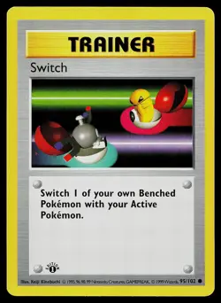 Pokemon Card - Switch Base Set Shadowless 95/102 1st Edition Common - Image 1
