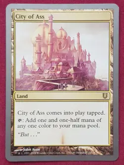 Magic The Gathering UNHINGED CITY OF ASS land card MTG - Image 1
