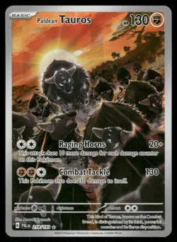 Pokemon Cards Paldean Tauros 218/193 Paldea Evolved Illustration Rare NM - Image 1