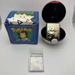 Pokemon Limited Edition 1999 Togepi 23K Gold Plated Trading Card W/ COA MINT - Image 1