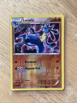 Lucario 47/124 Reverse Holo – Fates Collide – Pokemon TCG Card - Image 1