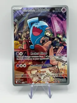 Team Rocket's Wobbuffet 203 Sv: Scarlet & Violet Promo Cards Holo Pokemon TCG - Image 1