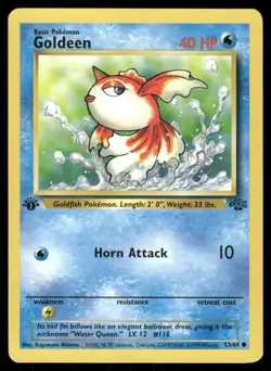Pokemon Cards Goldeen 53/64 1st Edition Jungle Common NM WEEKLY AUCTIONS - Image 1