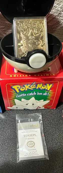Gold-Plated Pokemon Cards 1999 [Full Set] OG Packaging & Certs. of Authenticty - Image 5