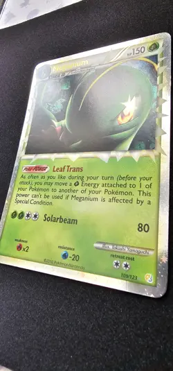 Pokemon TCG Meganium Prime Heartgold Soulsilver Holo Card 109/123 Prime Rare - Image 2
