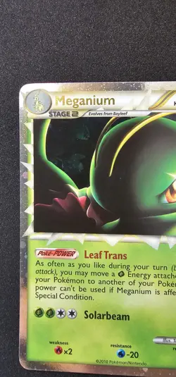 Pokemon TCG Meganium Prime Heartgold Soulsilver Holo Card 109/123 Prime Rare - Image 3