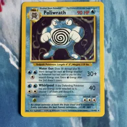 Pokemon Cards Poliwrath 13/102 Base Set Unlimited Holo Rare - Image 1