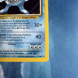 Pokemon Cards Poliwrath 13/102 Base Set Unlimited Holo Rare - Image 4