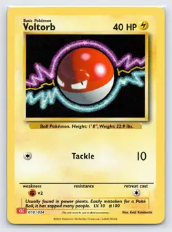 Voltorb 010/034 Holo Classic Collection Trading Card Game Classic Pokemon NM - Image 1