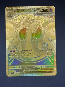 Mega Charizard X EX 130/094 Phantasmal Flames Gold Secret Rare Full Art Card NM - Image 1