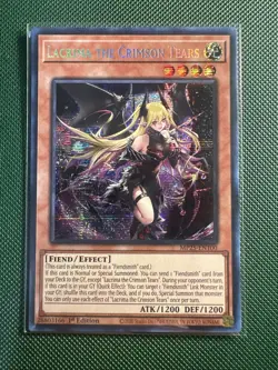 Lacrima the Crimson Tears MP25-EN100 Prismatic Secret Rare Yugioh 2025 Mega-Pack - Image 1
