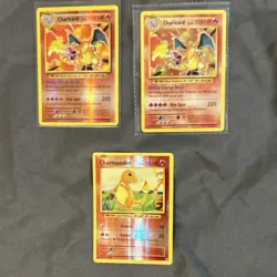Pokemon Card Lot - Charizard, Charmander, Holo, 3 Cards, 2016 - Image 1