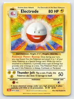 Electrode 011/034 Holo Classic Collection Trading Card Game Classic Pokemon NM - Image 1