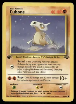 Pokemon Cards Cubone 50/64 1st Edition Jungle Common LP WEEKLY AUCTIONS - Image 1