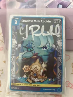 SIGNED Shadow Milk Cookie Foil Card CookieRun Braverse TCG Special Edition - Image 1