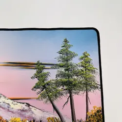 Official Bob Ross Mighty Mountain Lake Playmat Ultra Pro Deskmat Rare Art - Image 4