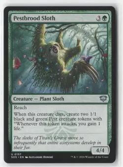 Pestbrood Sloth 157 Uncommon Secrets of Strixhaven Magic: The Gathering NM - Image 1