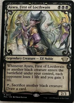 Ayara, First of Locthwain MUL Regular Rare Black Legendary Noble Elf 013 MTG - Image 1