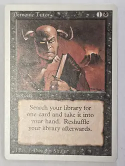 Mtg Magic Demonic Tutor Revised Edition LP - Image 2