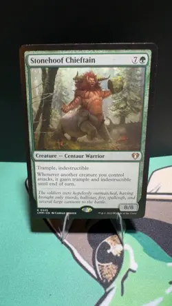 Stonehoof Chieftain 325 Rare Commander Masters Magic: The Gathering LP - Image 1