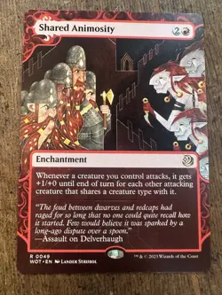 MTG WOE Enchanting Tales R Shared Animosity #0049 Pack Fresh - Image 1
