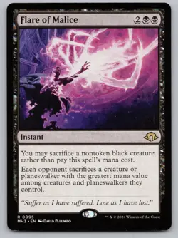 Flare of Malice 95 Rare Modern Horizons 3 MTG Near Mint - Image 1