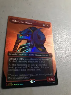 Neheb, the Eternal - Textured Foil Extended Art CMM Nm Mtg 1062 - Image 3
