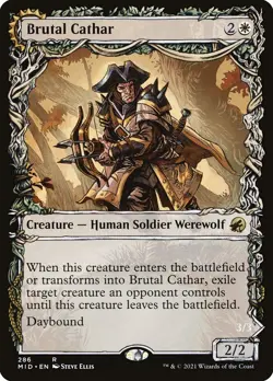 [MTG] Brutal Cathar (Foil) (Showcase) (286) (MID) NM - Image 1