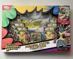 Pokemon TCG: Ascended Heroes Premium Poster Collection Mega Lucario Sealed Box - Image 1