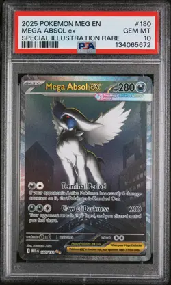 2025 POKEMON MEG EN-MEGA EVOLUTION #180 MEGA ABSOL EX PSA 10 - Image 1