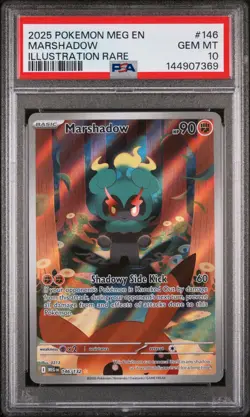 2025 POKEMON MEG EN-MEGA EVOLUTION ILLUSTRATION RARE #146 MARSHADOW PSA 10 - Image 1