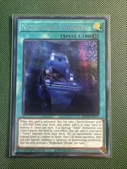 Nightmare Throne MP25-EN072 Prismatic Secret Rare Yugioh 2025 Mega-Pack - Image 1