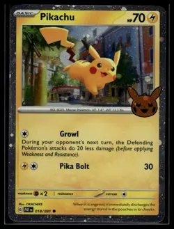 Pikachu #018/091 Trick or Trade 2024 Pokemon - Image 1