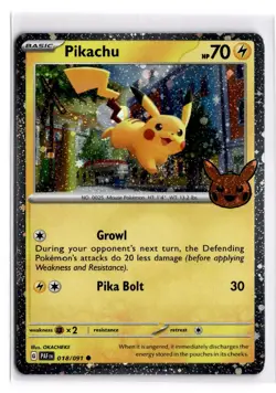 2024 Pokemon #018/091 Pikachu Growl Pika Bolt Basic HP70 - Image 1