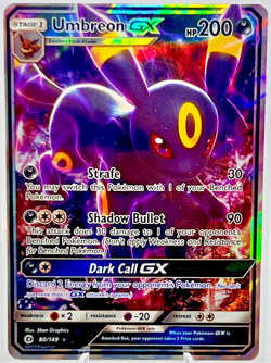 Umbreon GX 80/149 Pokemon Sun & Moon Holo Ultra Rare LP - Image 1
