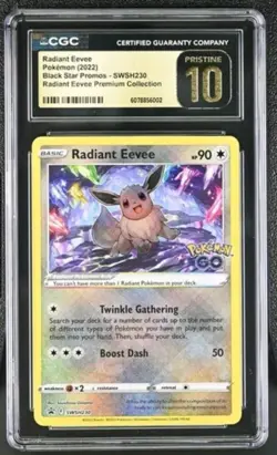 ✨Pokemon GO ✨ Black Star Promo SWSH230 RADIANT EEVEE CGC Graded 10 PRISTINE - Image 2