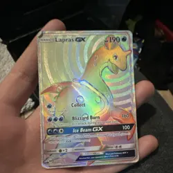 Pokemon Lapras GX Full Art Secret Rare Holo SM Base Set 151/149 - Image 1